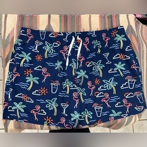 Chubbies Navy Neon Lights Swim Shorts NWOT Men’s XXL